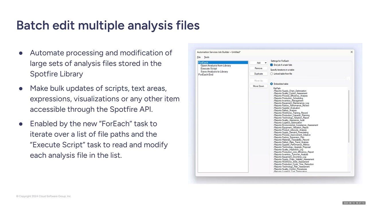 Spotfire 14.4 - Enhanced analysis file automation